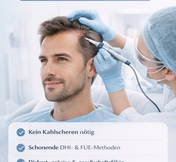 Haartransplantation Hamburg ohne Rasur